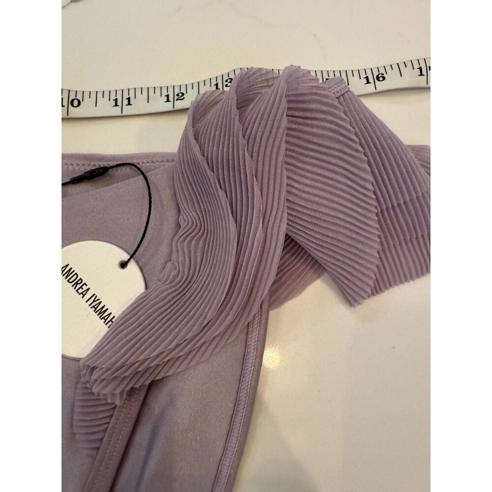 NWT Andrea Iyamah Salama Lilac High-Rise Bikini‎ Bottom High-Leg Cut XXL - Picture 4 of 12